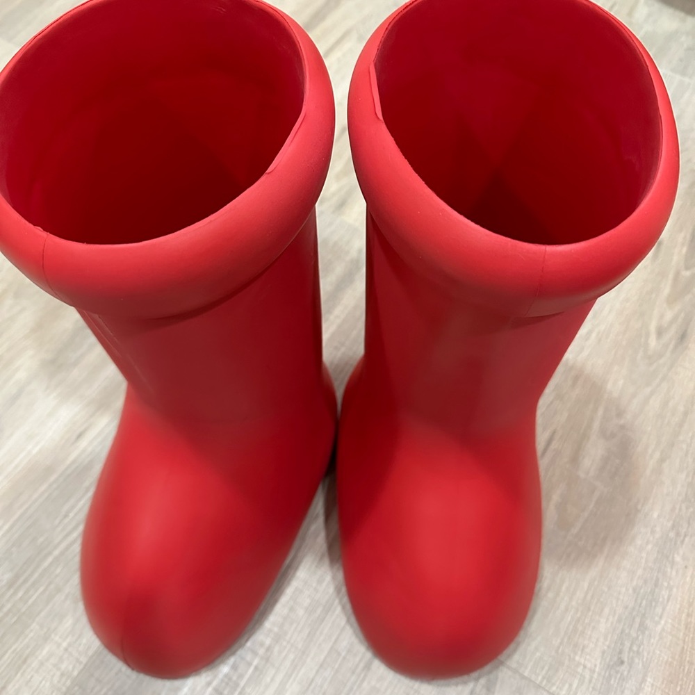 MSCHF Red Knee boots. New no tags or box.